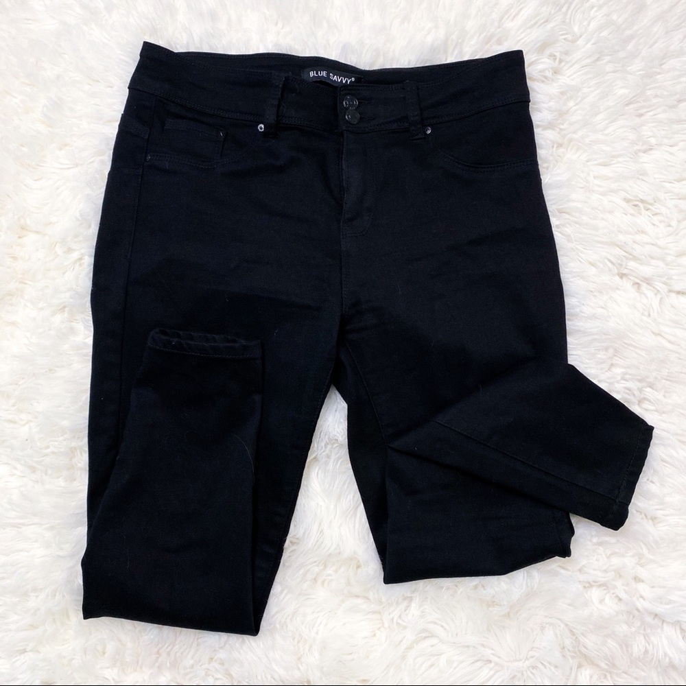 BLUE SAVVY Black Skinny Jean Size 13/31